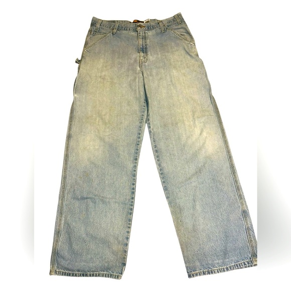 Light Blue Vintage Men’s Levi’s SilverTab Carpenter Jeans - W36 x L32 - Picture 1 of 15